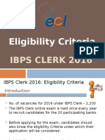 IBPS Clerk 2016 Eligibility Criteria