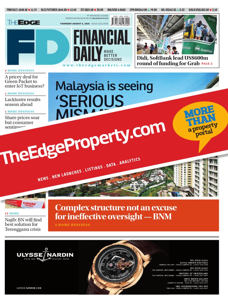 Financial Daily The Edge Pdf Stock Market Index Governance