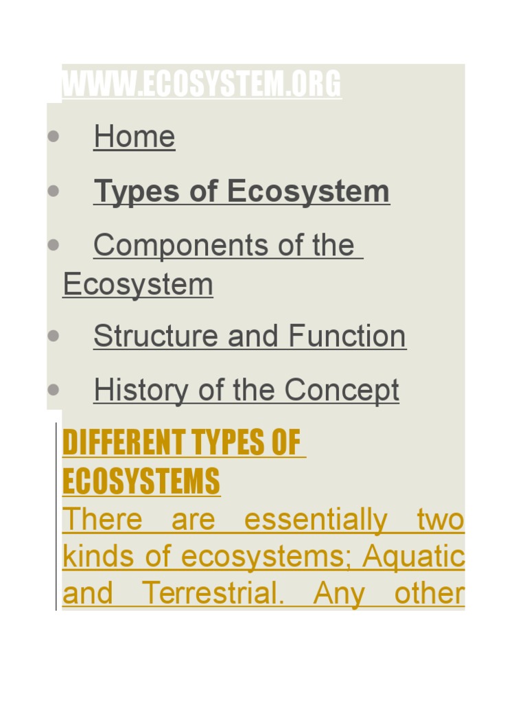 Ecosystem | PDF | Home & Garden | Science & Mathematics