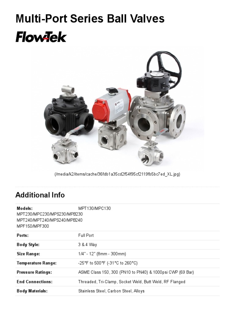 FlowTek_ Multiport 3 Way, 4 Way Ball Valve Valve Gas Technologies
