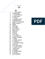 Marks List of the Students