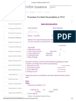 Procedure for Bank Reconciliation in FICO