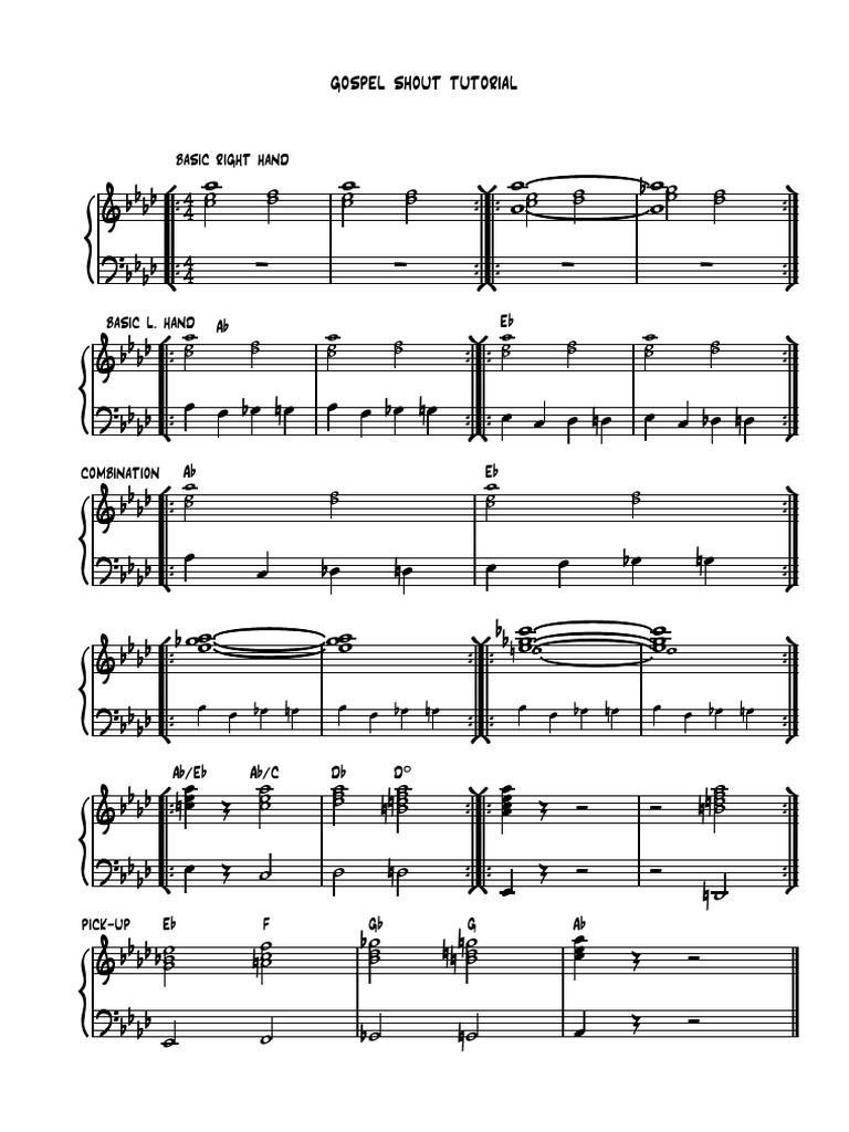 Gospel Organ Shout Tutorial | PDF