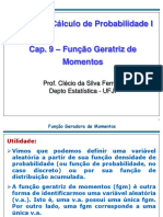 Cap. 9 Funcao Geratriz de Momentos