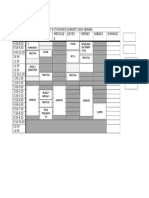 Horario y Actividades Durante Semana