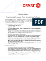 Troubleshooting Procedure - TG Fails To Rotate