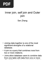 Inner Join, Self Join and Outer Join: Sen Zhang