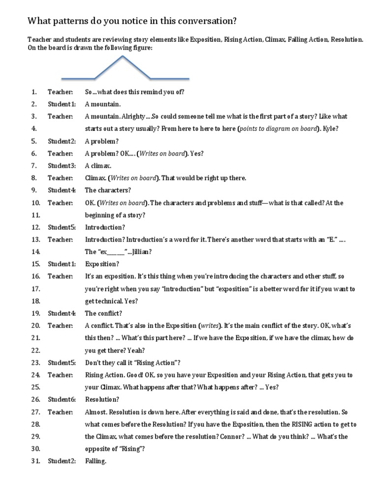 What Patterns Do You Notice in This Conversation? | PDF