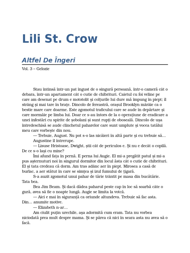 Lili ST Crow-Altfel de Ingeri-V3 Gelozie 09 | PDF