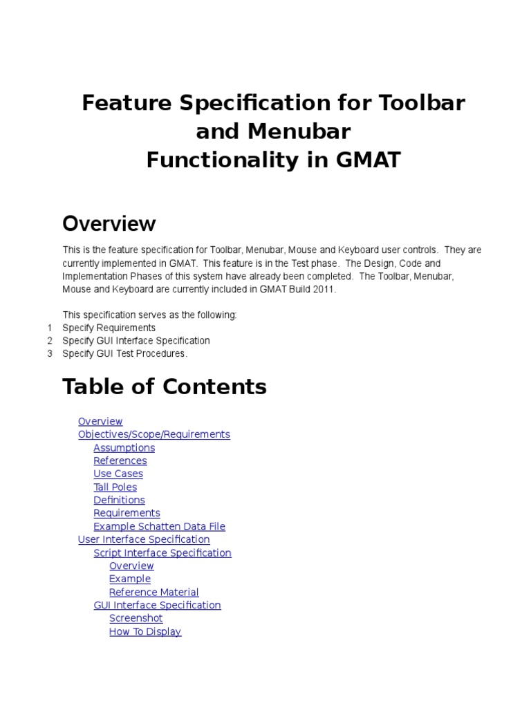Toolbar Feature Spec | PDF | Specification (Technical Standard ...