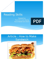 Reading Skills: Prepared By: Nurul Aini Binti Awang Nurul Nadiah Binti Karim