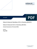 GCE in Chemistry Intrnl Asst of Practical Skills User Guide Issue 2