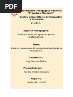 Ensayo Bases Para La Conceptualización de La Evaluacion