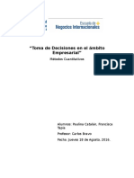 Toma de Decisiones en El Ámbito Empresarial