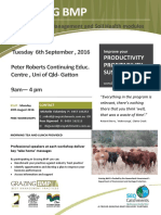 BMP Workshop Flyer - Grazing & Soils - UQ Gatton 6th Sept 2016