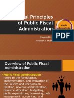 General Principles of Public Fiscal Administration
