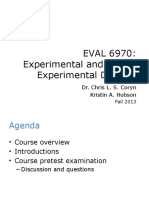 EVAL 6970: Experimental and Quasi-Experimental Designs: Dr. Chris L. S. Coryn Kristin A. Hobson