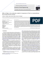 2011 Effect of High or Low Molecular Weight of Components of Feed On Transmembrane