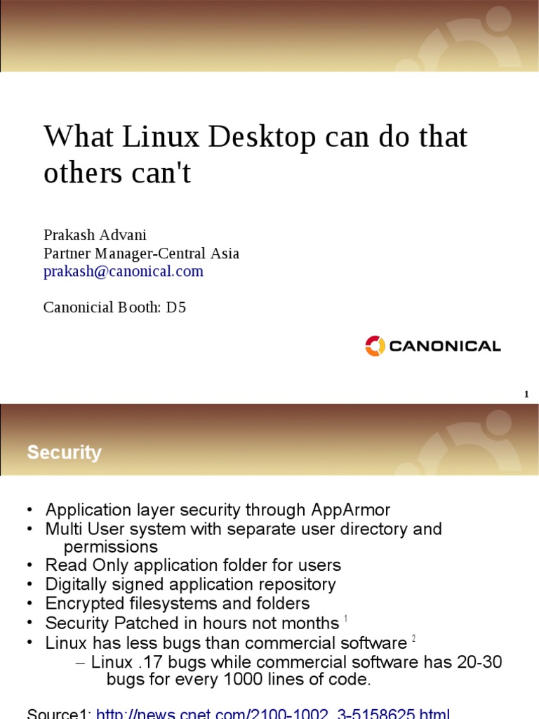 What Linux Desktop Can Do That Others Can't MSCOSCONF09 #MOSC2010 | PDF ...
