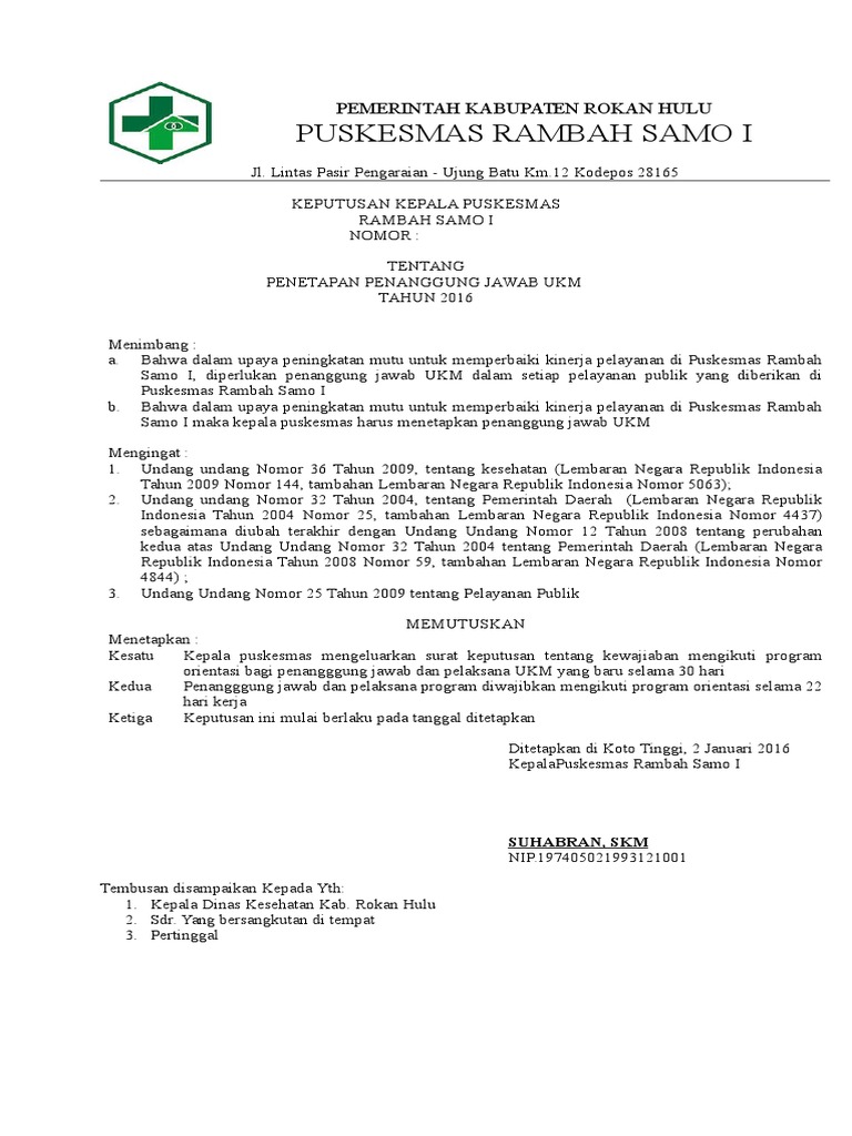 Contoh SK | PDF