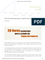 20 Livros Essenciais Para o Estudo Da Língua Portuguesa