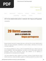 20 Livros Essenciais Para o Estudo Da Língua Portuguesa