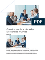 Constitución de Sociedades Mercantiles y Civiles