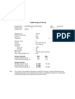 Traffic Analysis Result: Design Standards Min Max