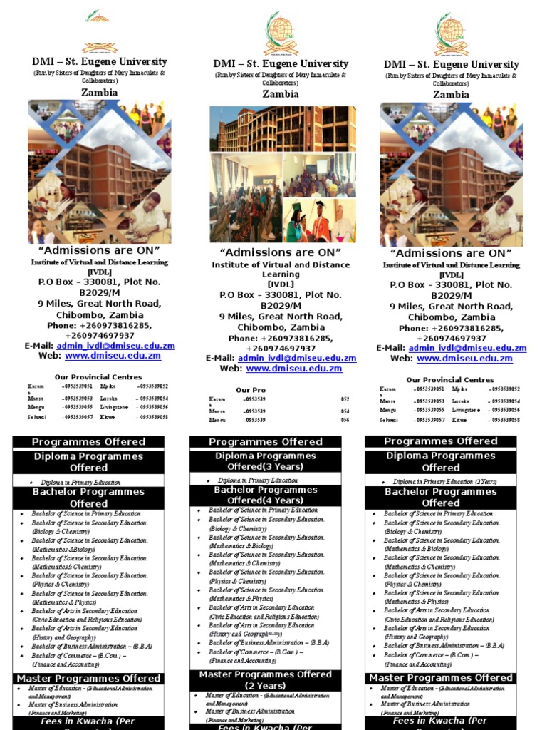 DMI St. Eugene University Zambia DMI St. Eugene University Zambia