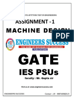 Assignment - 1: Machine Des IGN