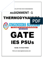 Assignment - 1: Thermodynamics