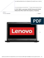Laptop Lenovo Ideapad 100-15iby Cu Procesor Intel® Pentium® N3540 2.16Ghz, 15.6", 4Gb, 500Gb, DVD-RW, Intel® HD Graphics, Freedos, Black