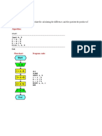 Algorithms and Flowchart