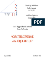 Caratterizzazione H2O Reflue - 27-09-2012 PDF