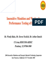 Insensitive Munition and Warheads Performance Testing of PAX-3