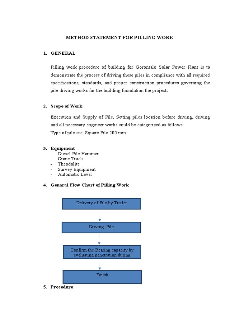 Method Statement Pilling1 | PDF