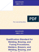 ASME IX: Requisitos para Qualificação de Soldagem, Brasagem e Fusão