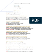 Exercises - François: Donnez Toutes Les Formes Interrogatives Possibles Des Phrases Suivantes