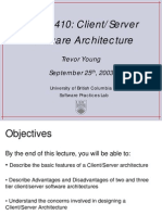 CPSC 410: Client/Server Software Architecture: Trevor Young September 25, 2003
