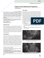 Sonographic Diagnosis of Intra-abdominal Pregnancy