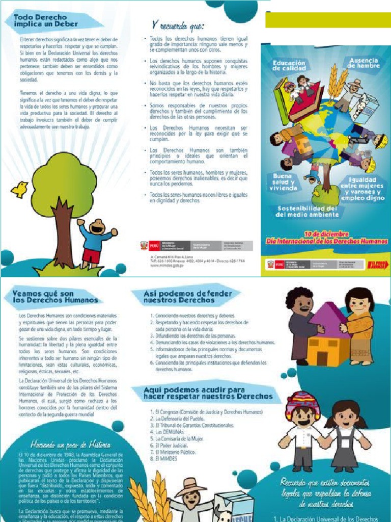Triptico de Los Derechos Humanos | PDF