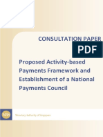 Proposed Activity Based Payments Framework and Establishment of A National Payments Council