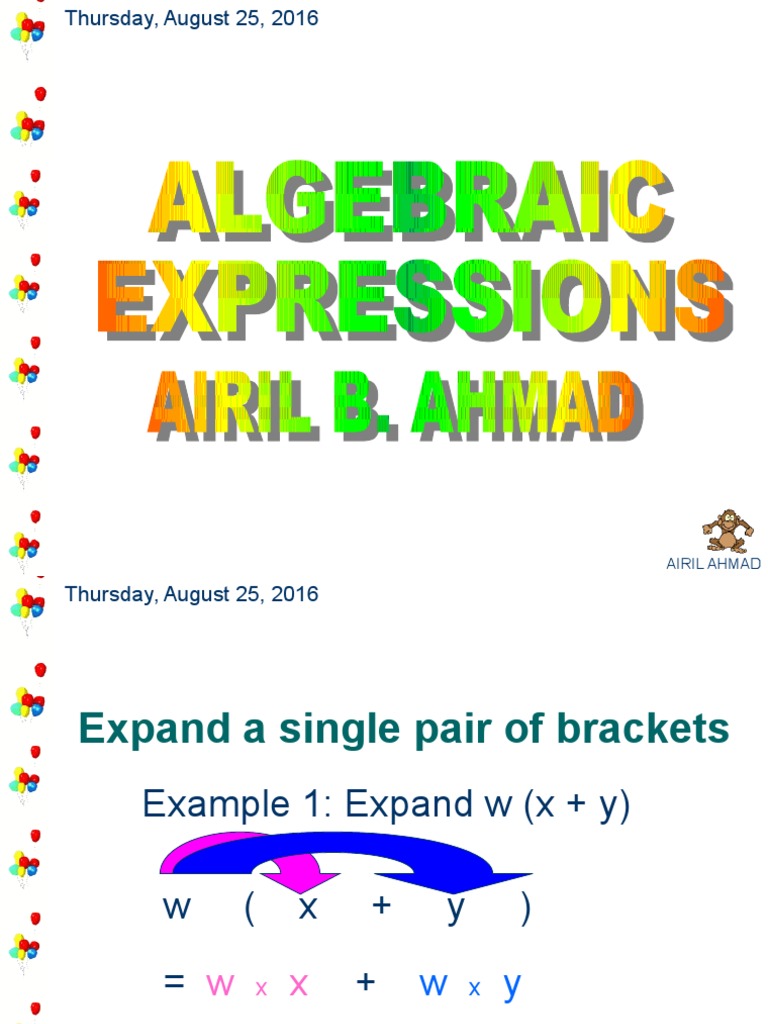 Expanding and Factorizing Algebraic Expressions | PDF | Fraction ...