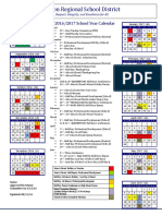 2016-17 School Year Calendar - Updated 081116