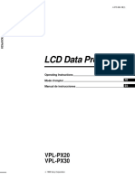 LCD Data Projector: VPL-PX20 VPL-PX30
