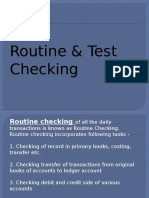 Routine & Test Checking