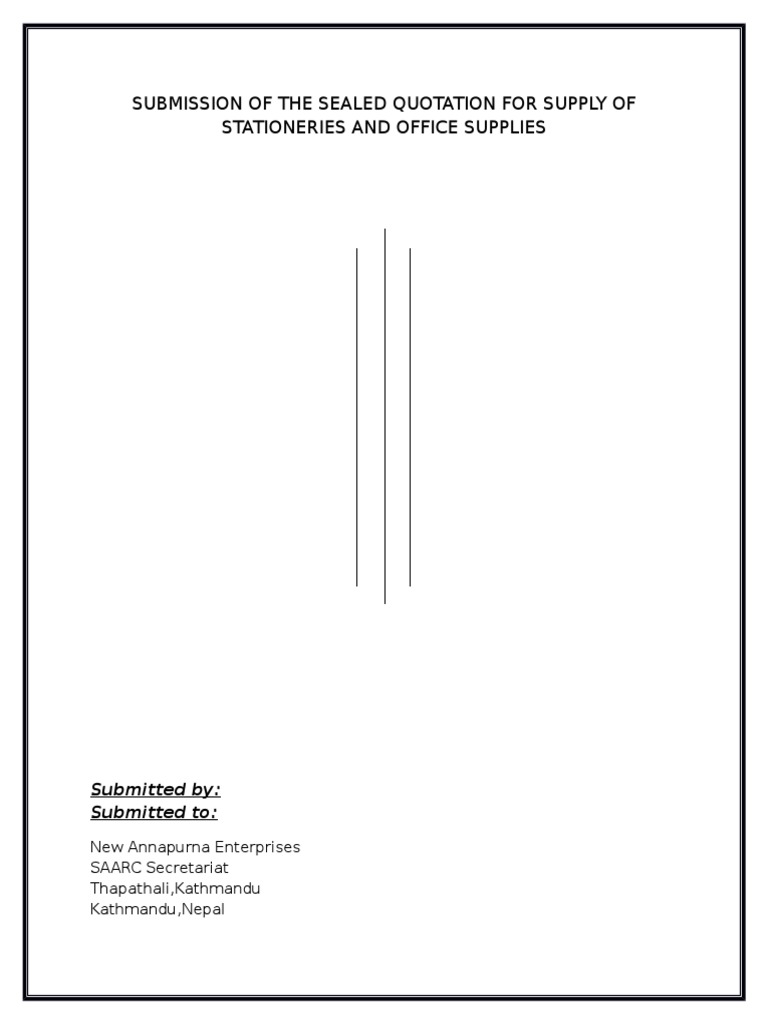 Sealed Quotation for Office Supplies | PDF