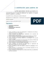 Encuesta de Satisfaccion para Padres de Familia