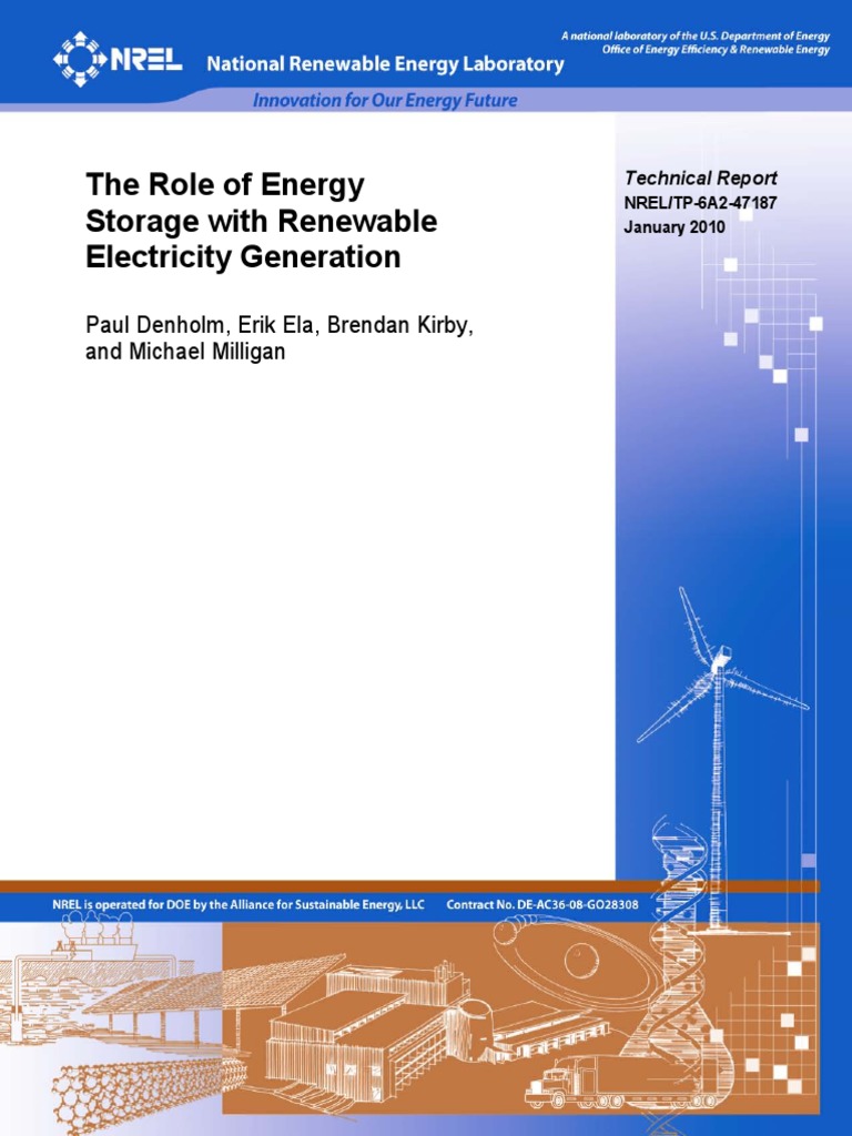 The Role of Energy Storage With Renewable Electricity Generation | PDF ...