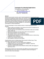 Industrial Use of Bluetooth Wireless LAN and IEEE 802.15.4